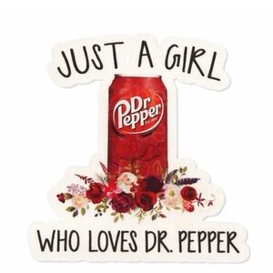 Dr Pepper Red Decorative Sticker